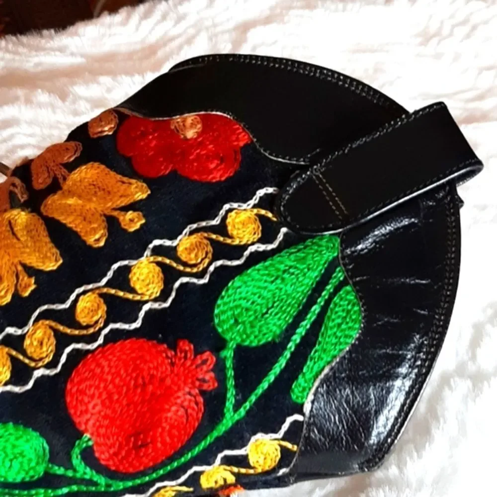 WOMANS GALERIA Embroidery Turkish Leather Boots 37 = 6 M Unique Luxury‎ Shoes